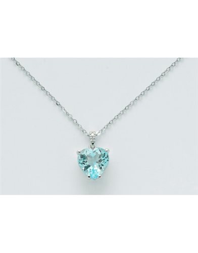 Collana Miluna Donna Gemma Del Cielo in Oro bianco Topazio CLD4109 - CLD4109
